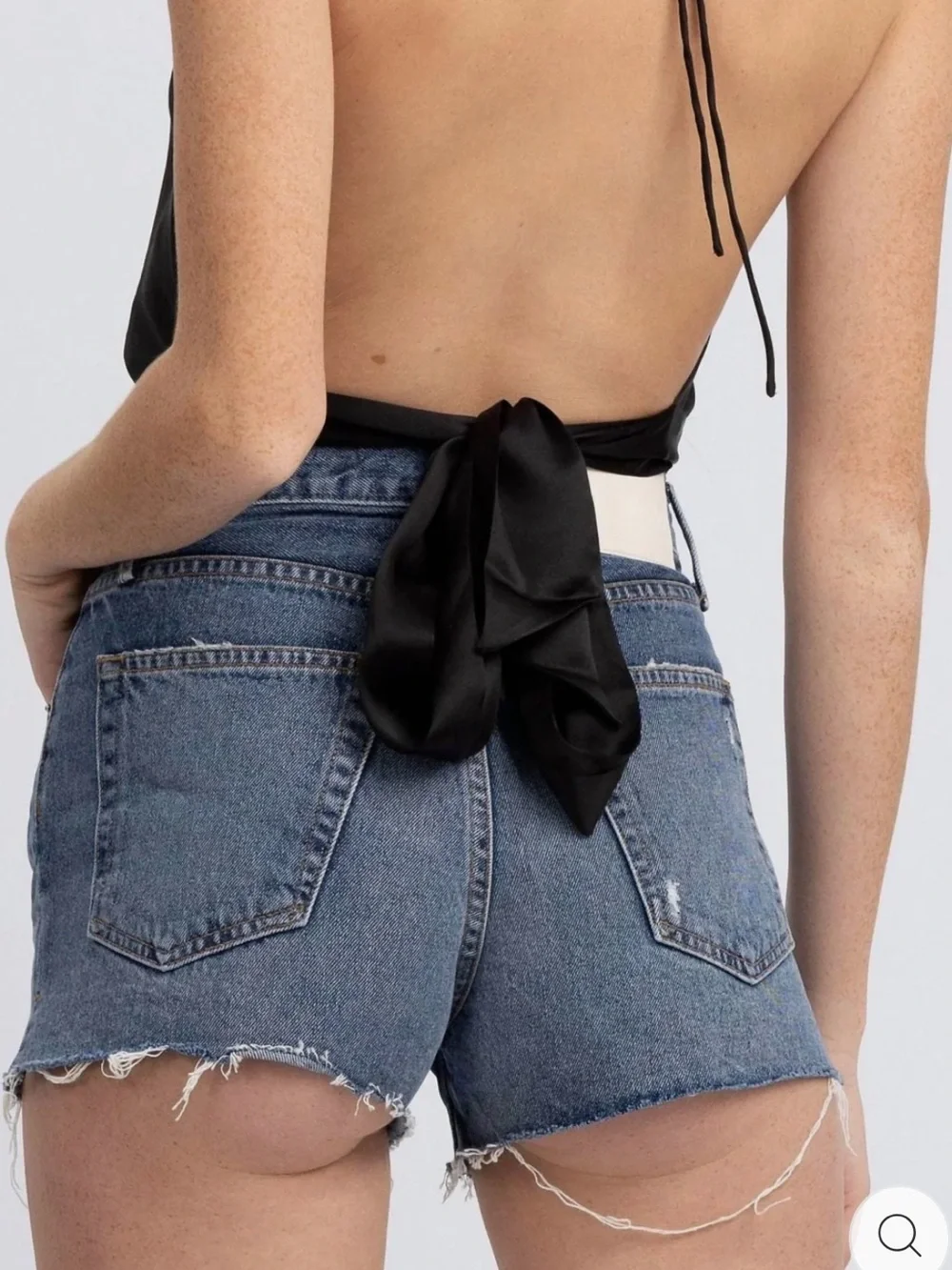 GRLFRND Lyric High Rise Split Hem Denim Short In Joshua Tree Wash Size 29